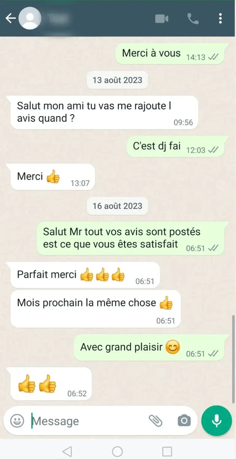 Témoignage boost avis Google